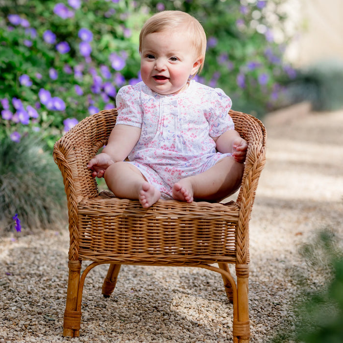 Emile et Rose Lori Girls Floral Print Cotton Romper