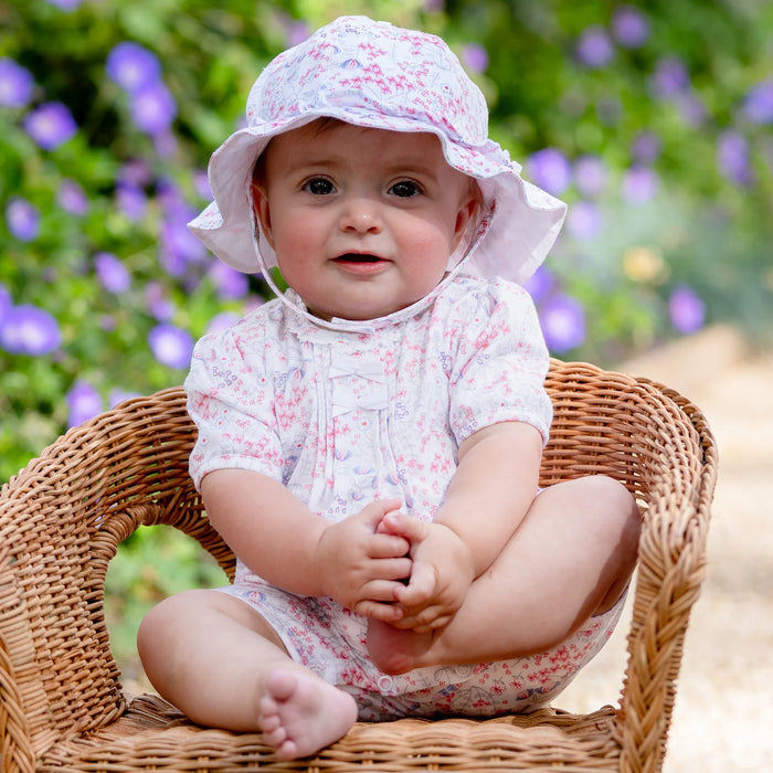 Emile et Rose Lori Girls Floral Print Cotton Romper