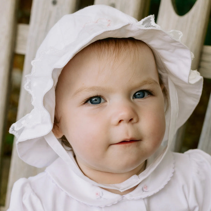 Emile et Rose Florrie White Baby Girls Sun Hat