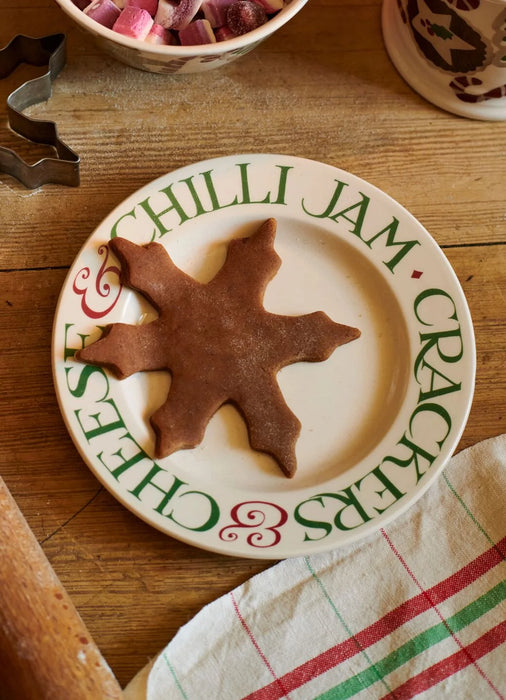 Emma Bridgewater Christmas Toast & Marmalade Crackers Small Side Plate, 6.5 Inch