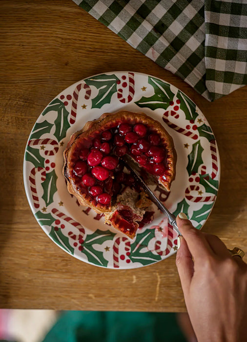 Emma Bridgewater Candy Canes Medium Dinner Plate, 8.5 Inch