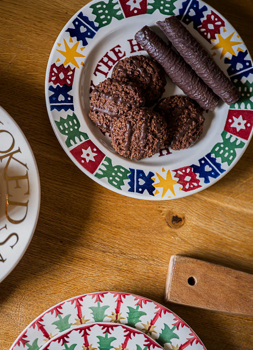 Emma Bridgewater Christmas Crackers Medium Dinner Plate, 8.5 Inch