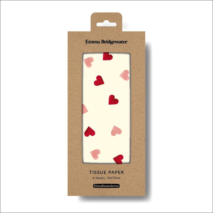 Woodmansterne Emma Bridgewater Pink Hearts Tissue Paper Gift Wrap