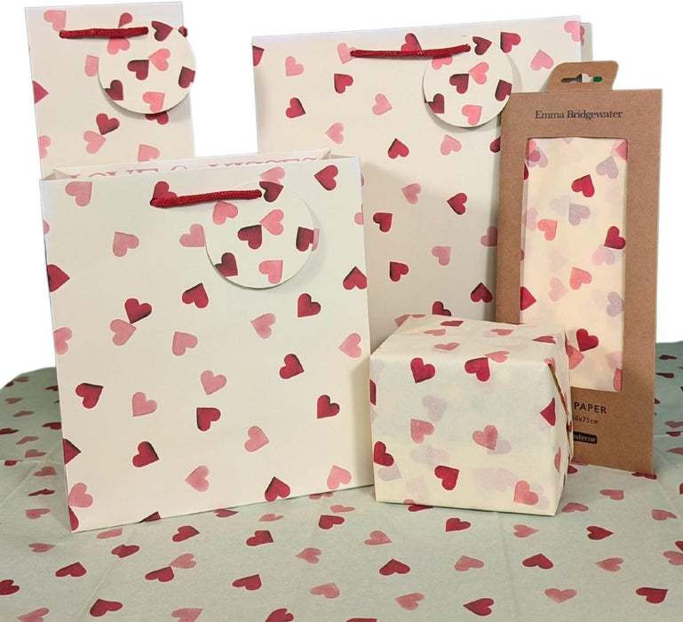 Woodmansterne Emma Bridgewater Pink Hearts Tissue Paper Gift Wrap