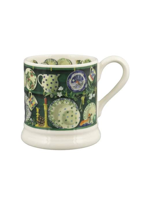 Emma Bridgewater Green Christmas Dresser 1/2 Pint Mug