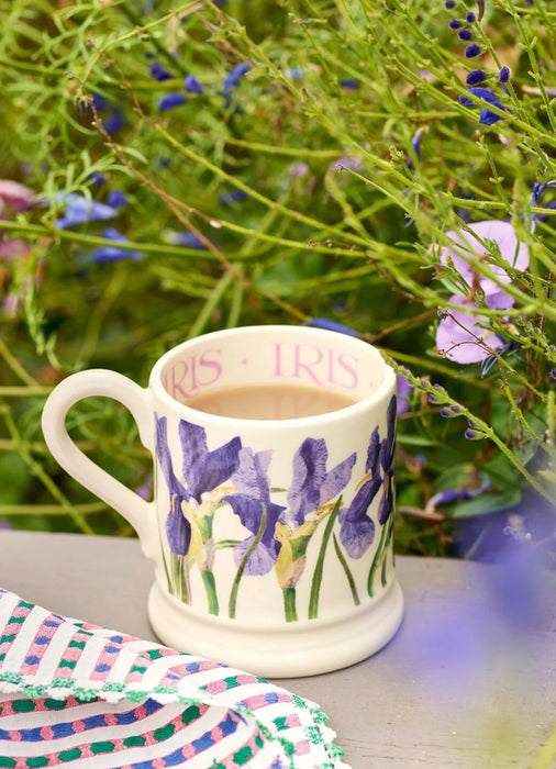 Emma Bridgewater Flowers Blue Iris 1/2 Pint Mug