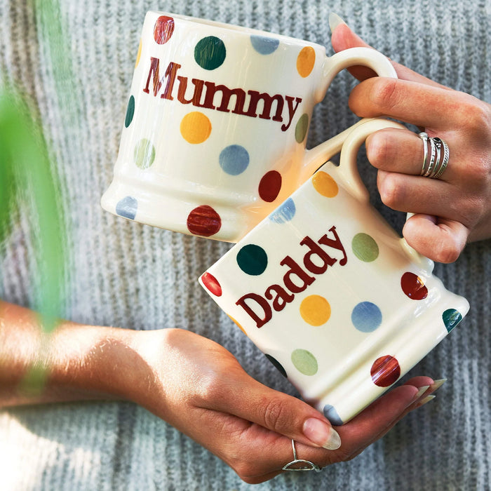 Emma Bridgewater Polka Dot 'Daddy' 1/2 Pint Mug