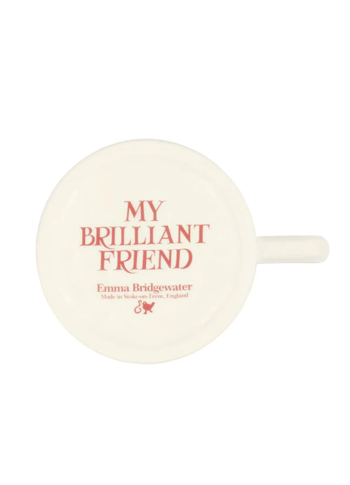 Emma Bridgewater Pink Toast My Brilliant Friend 1/2 Pint Mug