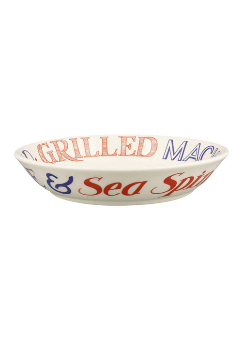 Emma Bridgewater Red & Blue Toast Medium Pasta Bowl