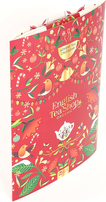 English Tea Shop Organic Tea Book Red Advent Calendar