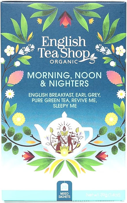 English Tea Shop Morning, Noon & Nighters Tea Bag Sachets, 20-Piece