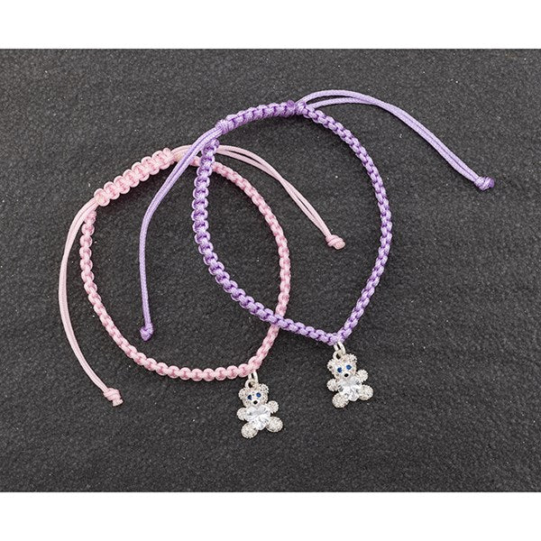 Equilibrium Girls Sparkle Teddy Friendship Bracelet