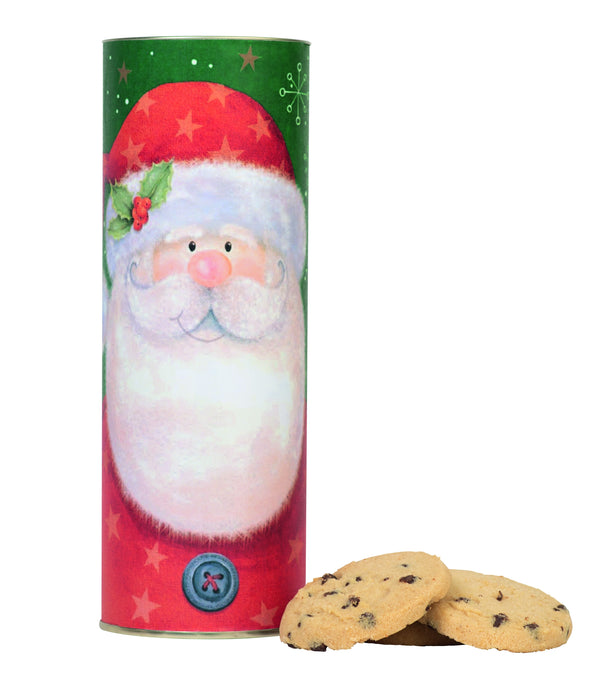 Farmhouse Biscuits Santa Tube Of Chocolate Chip Biscuits