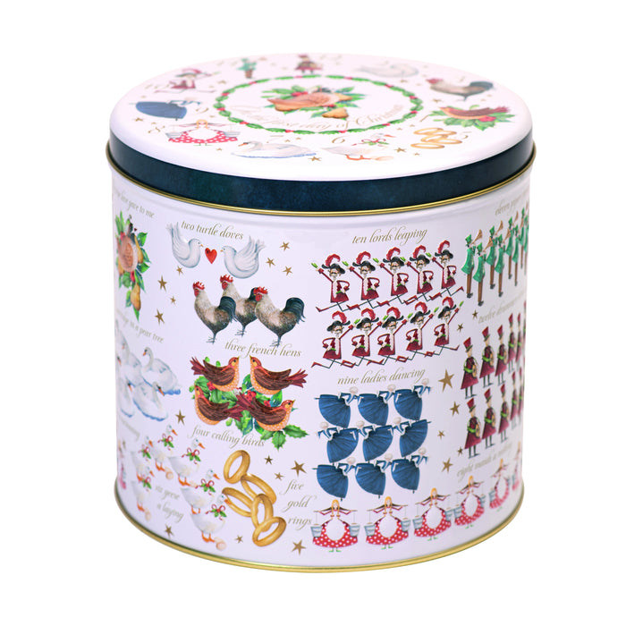 Farmhouse Biscuits 12 Days of Xmas Barrel Of Assorted Biscuits Tin