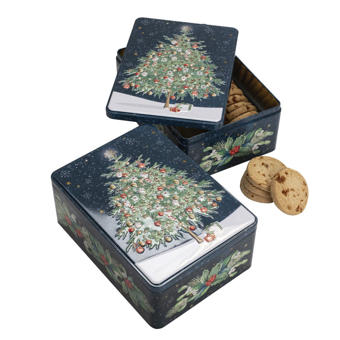 Farmhouse Biscuits Salted Caramel Biscuits Christmas Tree Tin