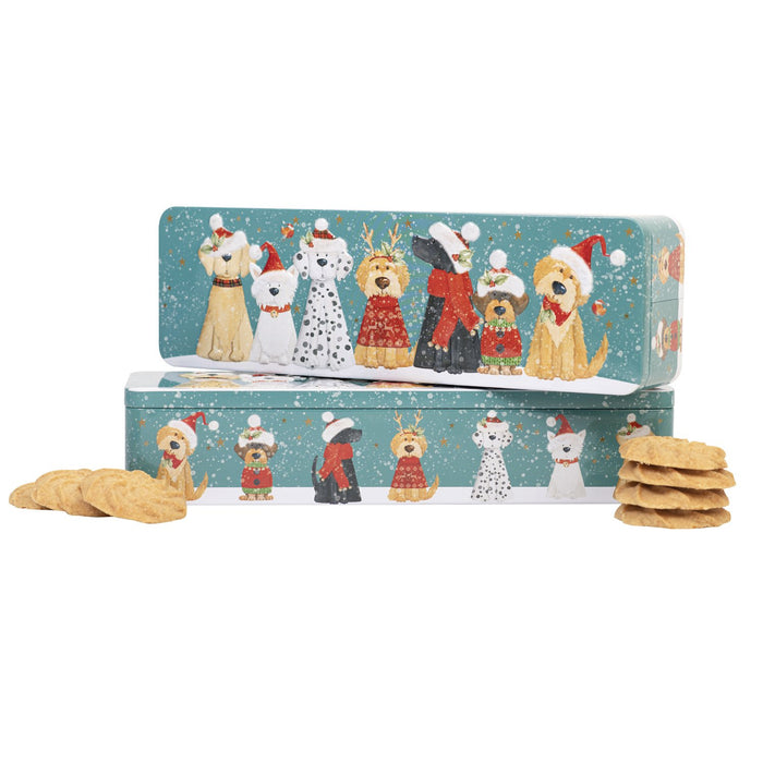 Farmhouse Biscuits Festive Dog Lemon & Orange Whirls Biscuit Tin