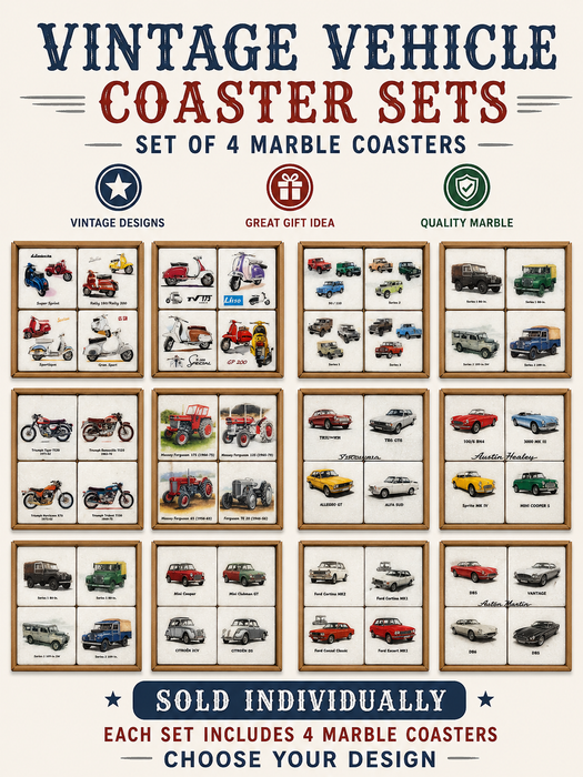 Marble Coaster Set - Vehicles
