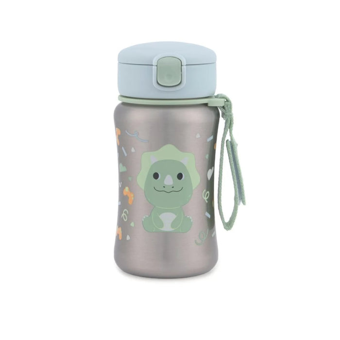 Skip Hop Besties Squad Stainless Steel Straw Bottle - Dino
