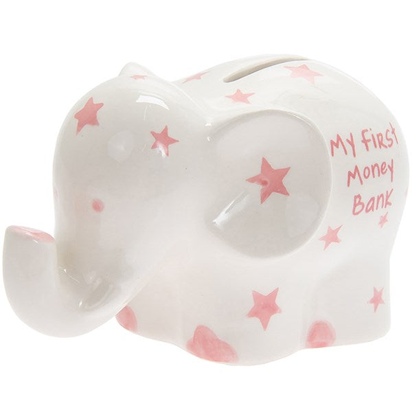 My First Baby First Elephant Bank Pink