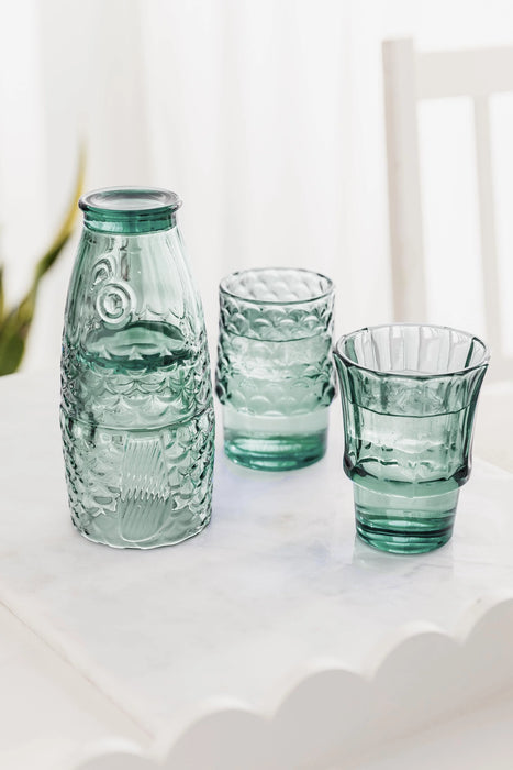 Fish Stacking Glasses – Green Set Of 4