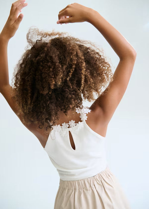 Mayoral Girls White Floral Tank Top