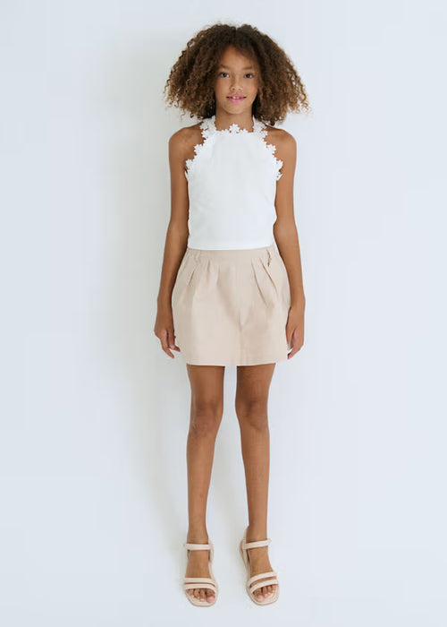 Mayoral Girls White Floral Tank Top