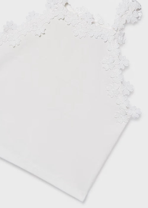 Mayoral Girls White Floral Tank Top