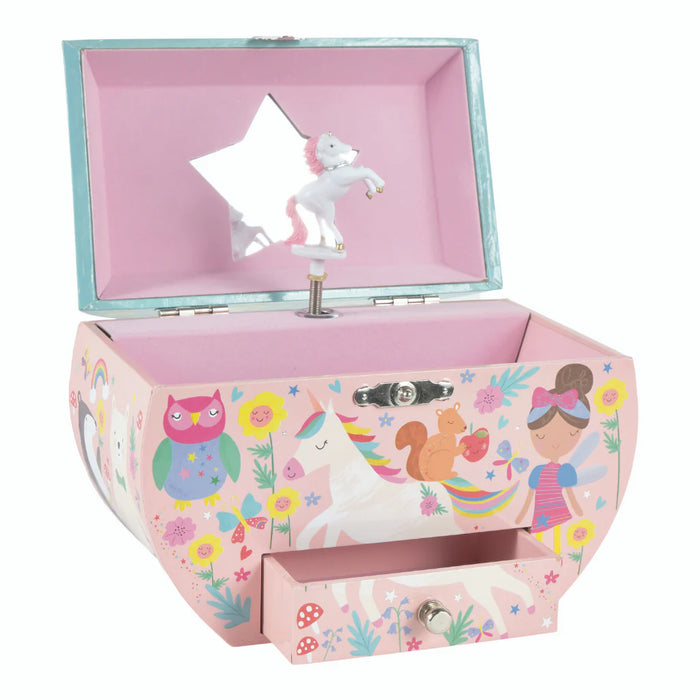 Floss & Rock Musical Jewellery Box Oval Shape Rainbow Fairy