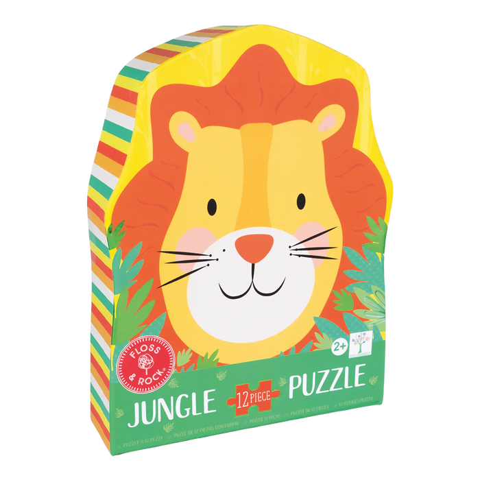 Floss & Rock 12 Piece Shaped Jigsaw in Shaped Box Lion