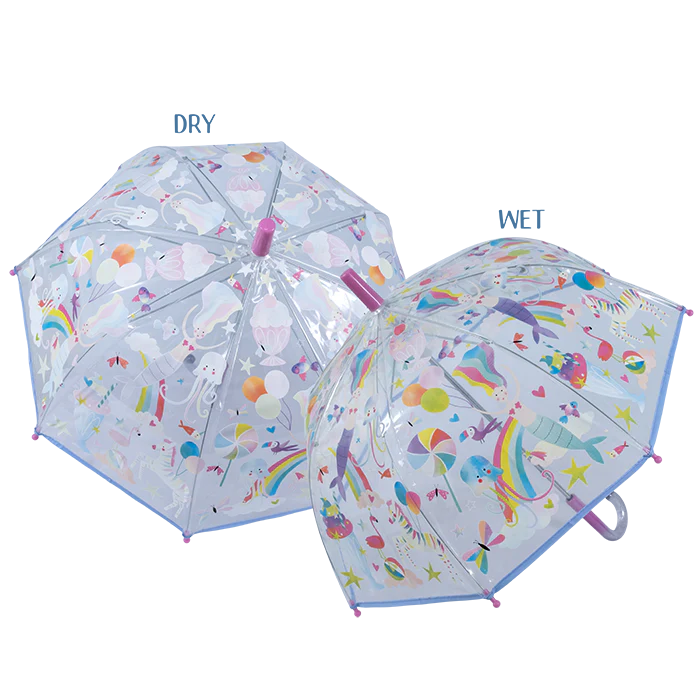 Floss & Rock Transparent Colour Changing Umbrella - Fantasy