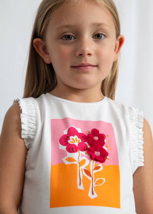 Mayoral Girls White Tank Top