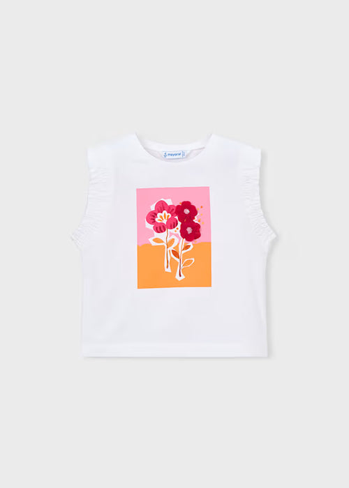 Mayoral Girls White Tank Top