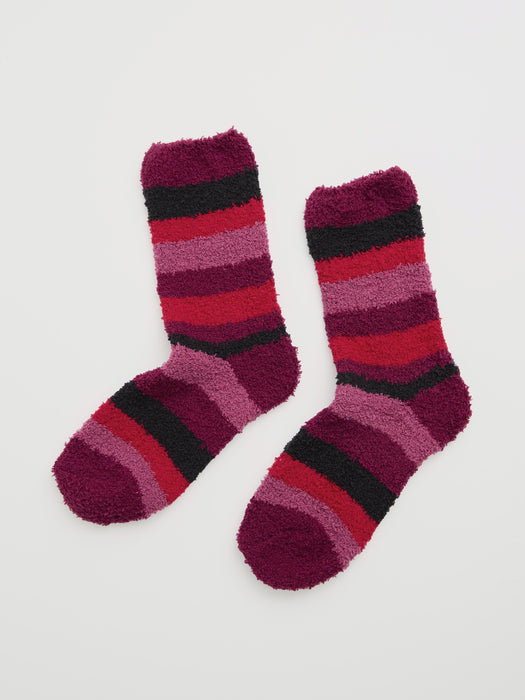 Seasalt Women's Fluffies Socks Short In Geranium Rosa Mix