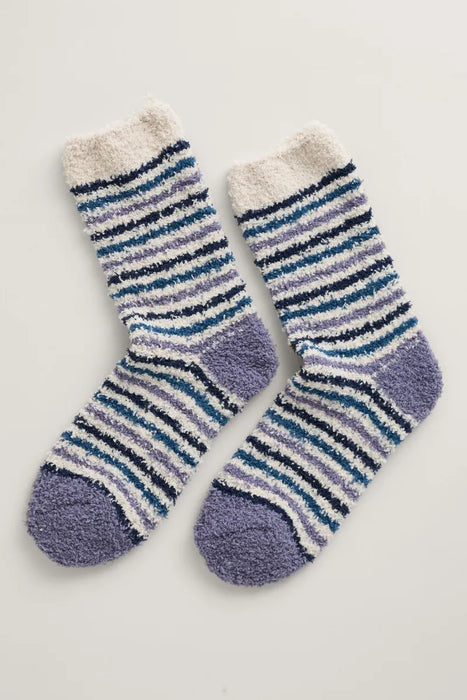 Seasalt Women's Fluffies Socks Short - Hew Wisteria Mix