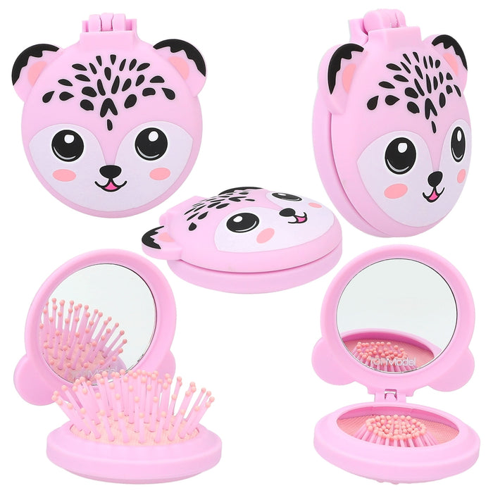Top Model Folding Hairbrush With Mirror