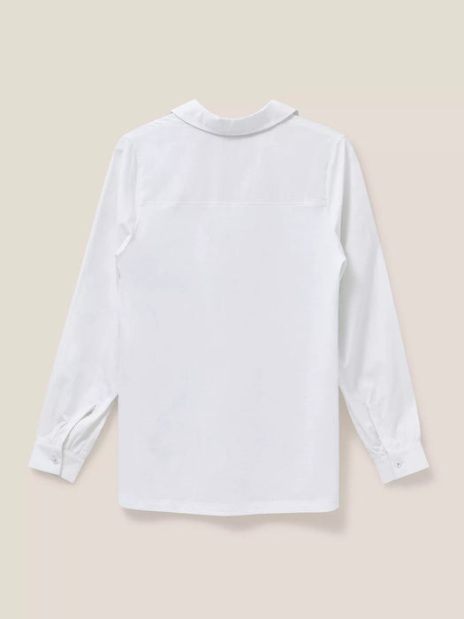 White Stuff Women's Fran Long Sleeve Shirt Brilliant White