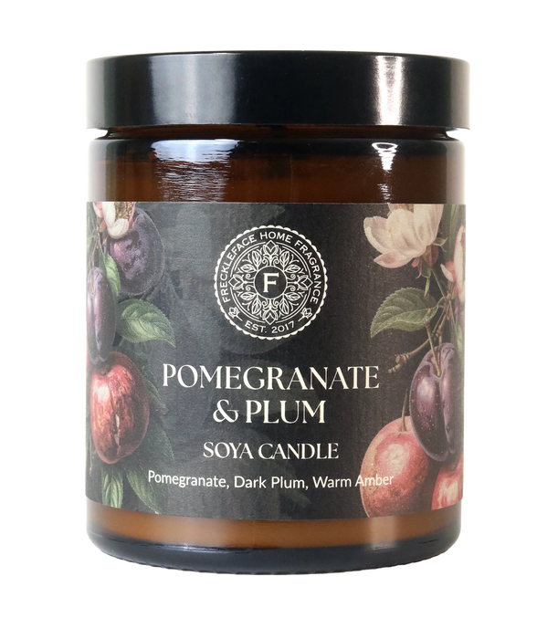 Freckleface Scent Library Apothecary Jar Candle - Pomegranate and Plum