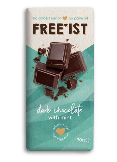 FREE'IST Dark Chocolate With Mint No Added Sugar