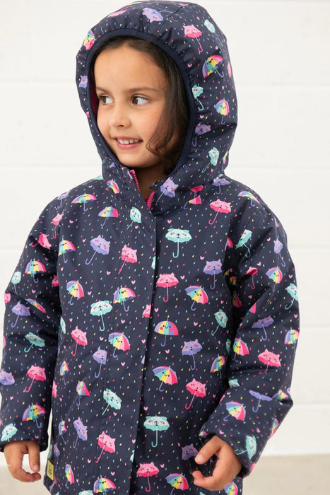 Lighthouse Freya Coat In Umbrella Print