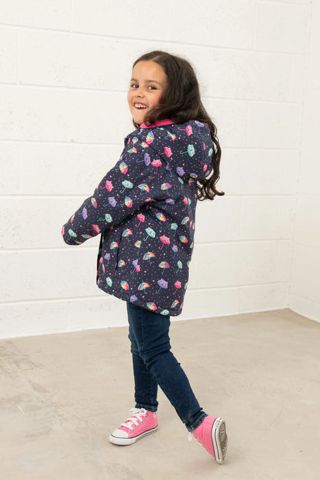 Lighthouse Freya Coat In Umbrella Print