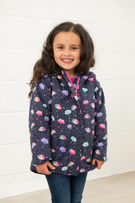 Lighthouse Freya Coat In Umbrella Print