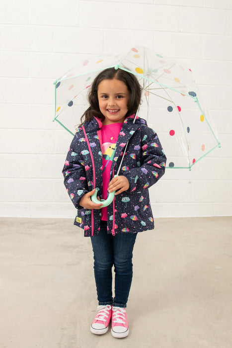 Lighthouse Freya Coat In Umbrella Print