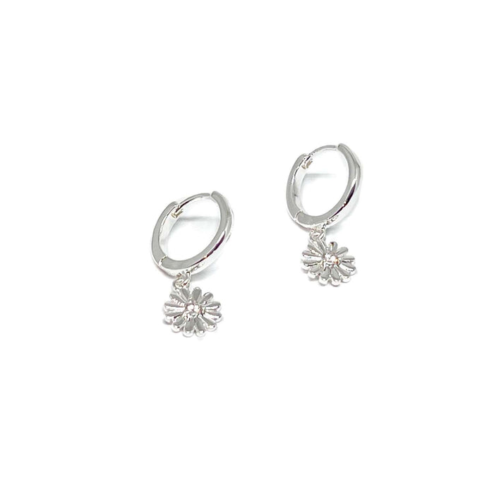 Clementine Freya Flower Earrings - Silver
