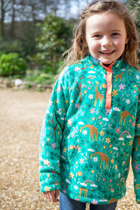 Frugi Tower Of Giraffes Snuggle Fleece