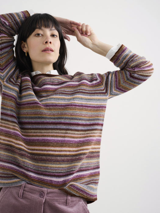 Seasalt Women's Fruity Jumper II In Ripple Marks Cocoa Multi