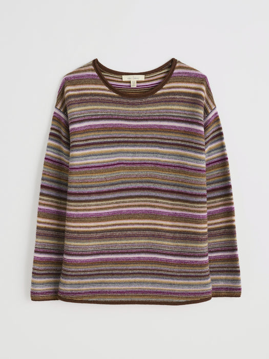 Seasalt Women's Fruity Jumper II In Ripple Marks Cocoa Multi