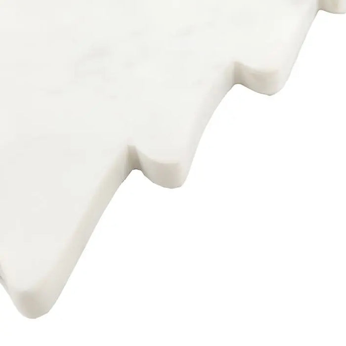 Gallery Direct Christmas Tree Serving Platter Marble