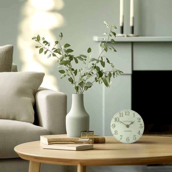 Gallery Direct Arabic Mantel Clock Pearl Green