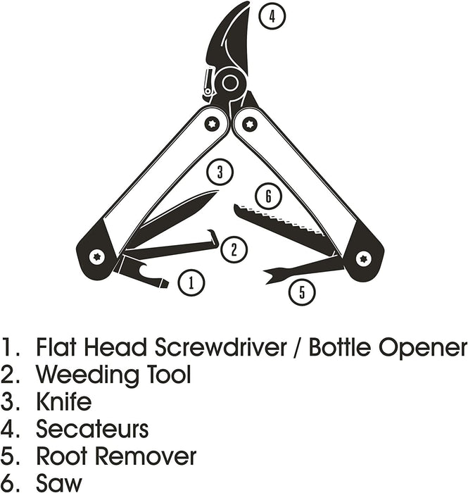 Gentlemen’s Hardware Garden Multi-Tool Acacia Wood And Titanium Finish