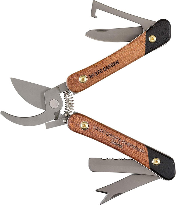 Gentlemen’s Hardware Garden Multi-Tool Acacia Wood And Titanium Finish